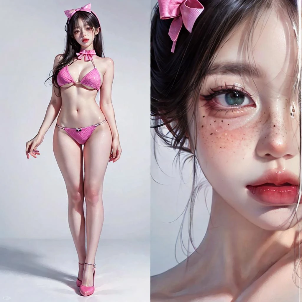 sfw, 2D_ArtStyle_V1,<lora:2D_ArtStyle_V1:0.8>, 1girl, a girl with a pink bow on her head, 4k, high-quality, hdr, 4k textures, looking at viewer, (detailed face), (High detail:1), (highly detailed face:1.4), SFW, hd, (full body:1.7), <lora:add_detail:0.5>, AS-Adult,
hyperrealistic, lifelike , texture, photogenic gorgeous attractive, sharp focus, magnificent, sharp contrast, pores, moles, freckles, awe-inspiring,