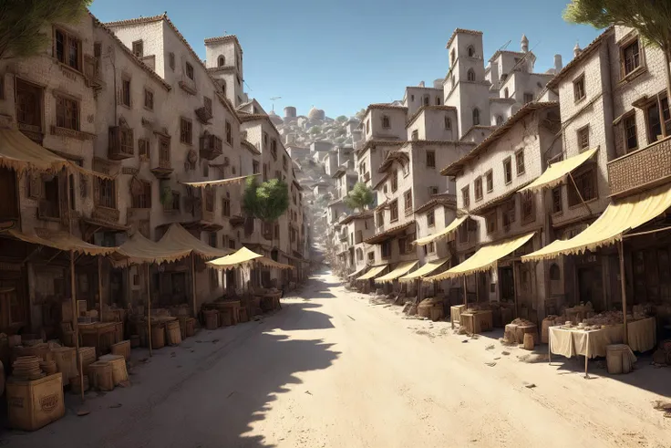 fantrome, the city as seen from street level near the ground, roman city, realistic, intricate, highly detailed