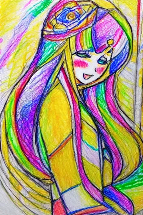 <lora:envybetterhandsLocon_alpha3:1>, <lora:crayons_v1:1>, a drawing of mom