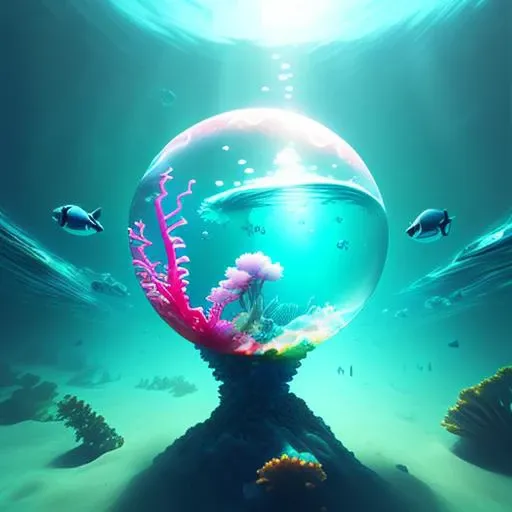 bubblerealm <lora:bubblerealm_model:0.75> underwater art