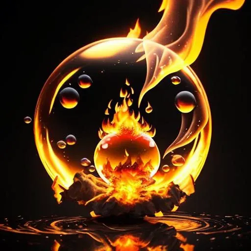 bubblerealm <lora:bubblerealm_model:0.5> fire