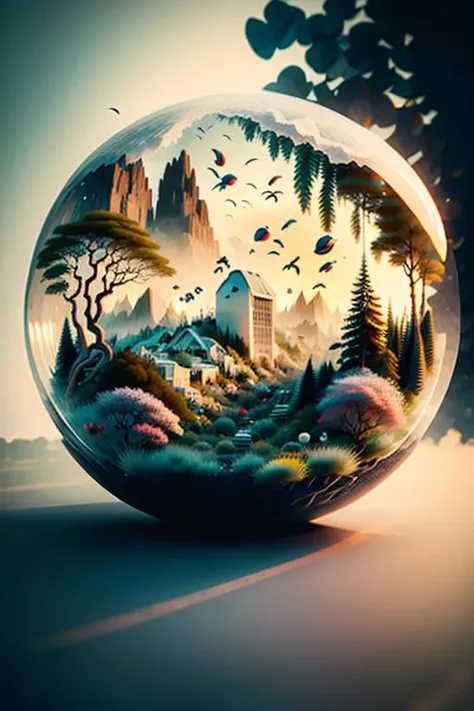 (8k, RAW photo, best quality, masterpiece:1.2), bubblerealm <lora:bubblerealm_model:0.9> grimm forest, (ink, white background), isometric_dreams, <lora:Ink scenery:1>