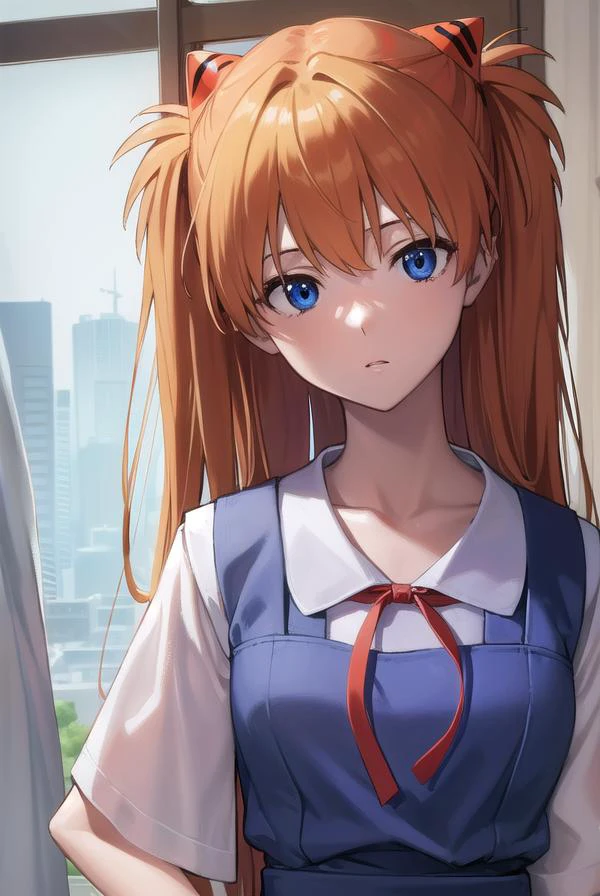 asukalangley, <lora:asukalangleysouryuu-lora-nochekaiser:1>,
asuka langley soryu, (souryuu asuka langley:1.5), blue eyes, hair between eyes, headgear, interface headset, orange hair, two side up,
BREAK blue dress, collarbone, dress, neck ribbon, pinafore dress, red ribbon, ribbon, school uniform, shirt, short sleeves, sleeveless, sleeveless dress, tokyo-3 middle school uniform, white shirt,
BREAK indoors, classroom,
BREAK looking at viewer, (cowboy shot:1.5),
BREAK <lora:GoodHands-beta2:1>, (masterpiece:1.2), best quality, high resolution, unity 8k wallpaper, (illustration:0.8), (beautiful detailed eyes:1.6), extremely detailed face, perfect lighting, extremely detailed CG, (perfect hands, perfect anatomy),