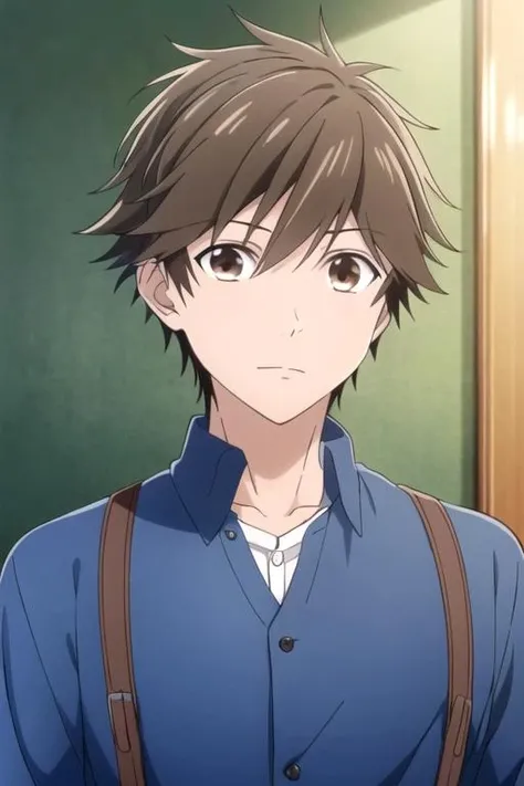 masterpiece, best quality, game cg, 1boy, solo, male focus, looking at viewer, , , <lora:kensuke_ooshiba:0.66>, kensuke_ooshiba, brown hair, brown eyes