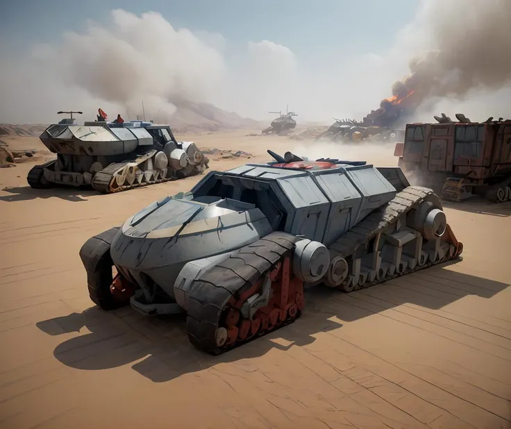 , (best quality), (masterpiece), (detailed) ,realistic, <lora:quiron_thundertank_v1_Lora:1> thunderTankQuiron , post-apocalyptic marketplace, makeshift stalls, bartering, limited supplies, fire, explosion scene, fog, 4k, cinematic light, sidelighting, ultra high res, best shadow, RAW,
