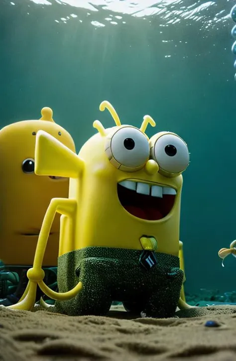 MR. krabs and spongebob, Beautiful Lighting, Dramatic, Color Grading, Canon50, Glamor Shot, HD, Photo, Beautiful Lighting, Dramatic, Color Grading, Canon50, HD, Photo