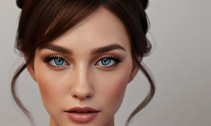 perfect eyes, fantastic face, caucasian, beautiful look, detailed elegant red dress, updo elegant hair, ultra focus, face ilumined, face detailed, 8k resolution, painted, dry brush, brush strokes, razumov style and garmash style