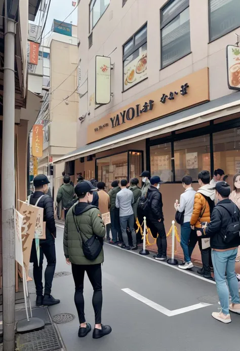 masterpiece, best quality, very aesthetic, absurdres,
yayoiken, storefront, 6+boys, multiple boys, outdoors, real world location, street, scenery, sign, building, jacket, bag, shoes, hat, black hair, multiple girls, pants, day
<lora:yayoiken_takatsuki_SDXL_V1:1>