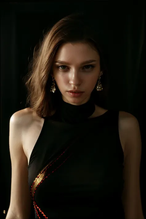 <lora:AyaBeshen_v2.0:1> AyaBeshen
in a (dynamic pose:1.2)
(female in studio theme),Beauty photo, facing viewer,
with (
Zara red Cut-out bodycon dress Heels Statement earrings Sleek & sexy
:1.2)
(
choppy layers,
:1.3) hairstyle, (head tilt,:1.2)
detailed hair strand, ear, detailed upper torso, detailed eyes, detailed pupils, detailed iris, detailed nose, detailed lips, ears, detailed sideburns, eye reflection, ray tracing, path tracing,
in style of
Richard Avedon Portrait Large-format camera, high-quality lenses Simple backgrounds,
<lora:epiC35mm:1> epiCPhoto, (plunging neckline:-1) (dark background:1.1), bright lighting, smirk,