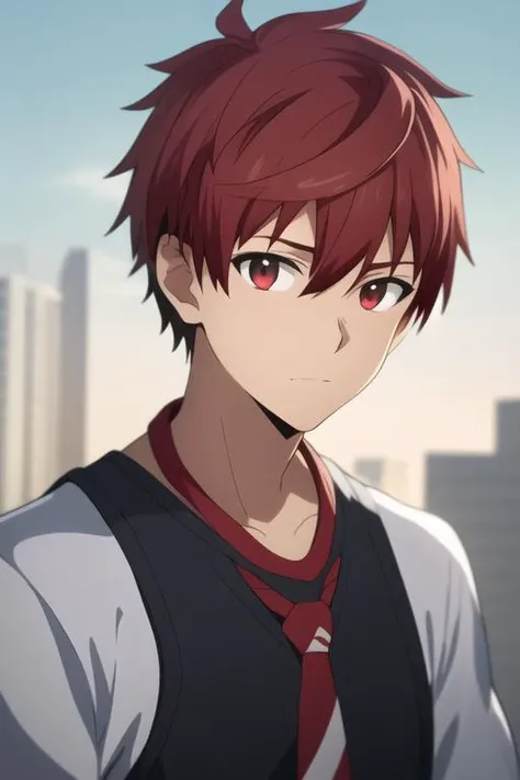 masterpiece, best quality, high quality, 1boy, solo, male focus, looking at viewer, upper body, <lora:enjou_retto:0.82>, enjou_retto, <lora:animemix_v3_offset:0.60>
