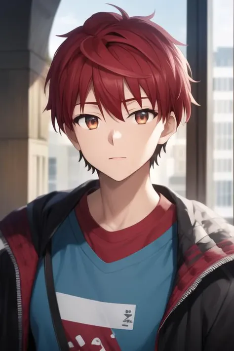 masterpiece, best quality, high quality, 1boy, solo, male focus, looking at viewer, upper body, <lora:enjou_retto:0.76>, enjou_retto,