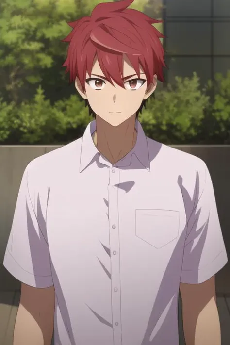masterpiece, best quality, high quality, 1boy, solo, male focus, looking at viewer, upper body, <lora:enjou_retto:0.82>, enjou_retto, <lora:animemix_v3_offset:0.35>