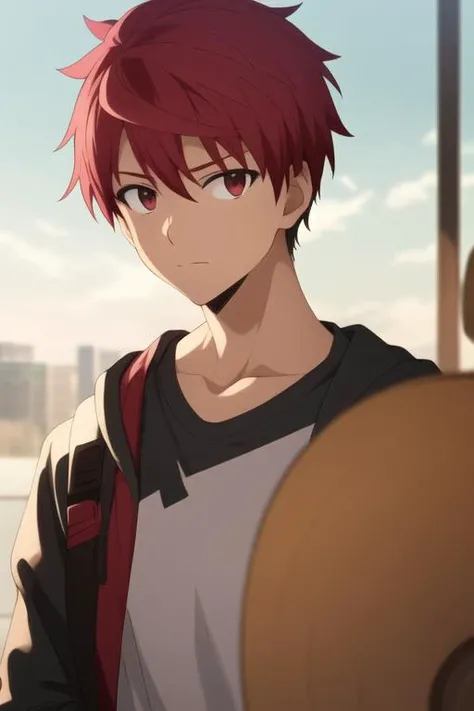 masterpiece, best quality, high quality, 1boy, solo, male focus, looking at viewer, upper body, <lora:enjou_retto:0.76>, enjou_retto, <lora:animemix_v3_offset:0.25>