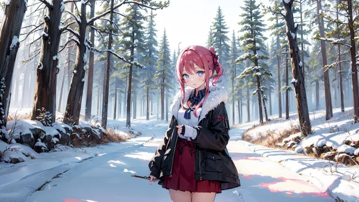 (masterpiece,best quality:1.6),
solo,1girl,bishoujo,bust,
scenery,winter, forests, elk, aurora,
flower,butterfly,