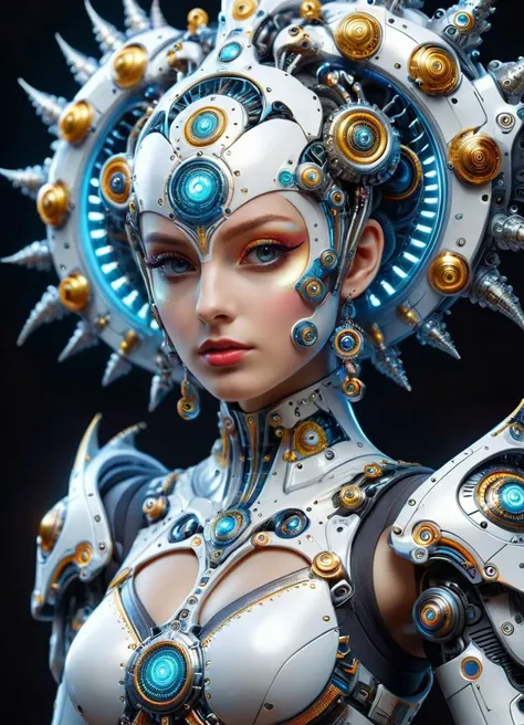 cybernetic style (full body shot) beautiful shiny white rich galactic prima ballerina clowncore russian cyborg college girl, golden ratio details, sci - fi, fantasy, cyberpunk, intricate, decadent, highly detailed, digital painting, ever after high, octane render, artstation, concept art, smooth, sharp focus, illustration, art by artgerm, loish, wlop <lora:ral-iontinvevisions-sdxl:0.48> ral-iontinvevisions <lora:ral-mndlbrt-sdxl:0.6> ral-mndlbrt, subsurface scattering, Photorealistic, Hyperrealistic, analog style, realistic, film photography, soft lighting, heavy shadow . futuristic, technological, cybernetic enhancements, robotics, artificial intelligence themes