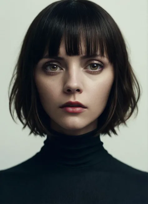 A stunning intricate full color portrait of (sks woman:1), wearing a black turtleneck, epic character composition, by ilya kuvshinov, alessio albi, nina masic, sharp focus, natural lighting, subsurface scattering, f2, 35mm, film grain, <lora:locon_christina_v1_from_v1_64_32:1.25>