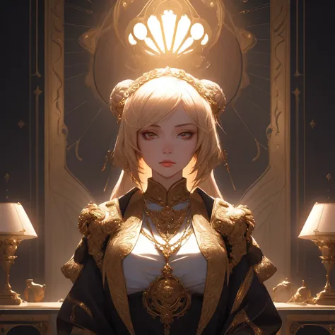 1girl, Semi-Abstract "The Need of Opulence", Remodernism, Warm lighting, extremely detailed CG Unity 8k wallpaper