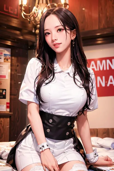Nikon RAW photo,8 k,Fujifilm XT3,masterpiece, best quality, realistic, photorealistic,ultra detailed,1girl,solo,
mansion, painting picture on the wall, chandelier, antic properties, sexy poses, sweat, shiny skin, smiling, sitting, pureerosface_v1,
(((masterpiece))), ((best quality)), ((intricate detailed)), ((Hyperrealistic)), absurd res, milf, mature woman, perspective, highly detailed, illustration, ((large breasts)), perfect hands, detailed fingers, beautiful detailed eyes,long hair, brown eyes, nametag, CEO, (maid outfit:1.2), maid cloth, mini swirl skirt, maid bandana, white stockings, wristband, detailed background, bedroom, perfect eyes, seductive eyes, looking at the viewer, from front <lora:odanon-lora-v1-128dim-4ep-novae:0.4>, <lora:hipoly3DModelLora_v20:0.2>,
<lora:WJSN__Bona :1>
