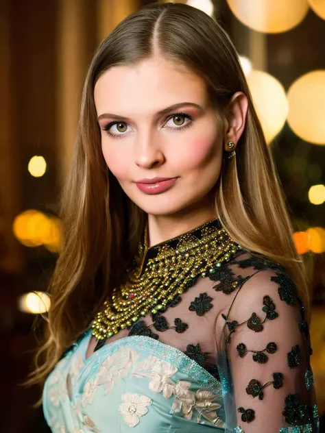 cinematic photo an exquisite portrait photograph, 85mm medium format photo of ((ohwx woman)) with a classy hairstyle <lora:AdelBye_SD15_v1.1:1>  AdelBye, classy makeup, simple background, symmetrical, rule of thirds, . 85mm photograph, film, bokeh, professional, 4k, highly detailed, (in style of Miko Lagerstedt)