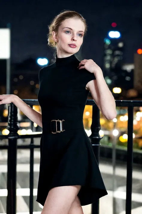 <lora:AdelBye_SD15_v1.1:1>
a Realistic Full Portrait Photo of a realistic woman in a dark theme, blurred bokeh background, modest dress, vogue, focus, stern, concentrating, confident, staring, poised, focused, serious, intent, intense, detailed eyes, detailed face, detailed pupils, detailed iris, detailed cheekbones, detailed lips, detailed hair, pale skin, half-updo, symmetrical face, rule of thirds, (fashion makeup:1.1), city background,