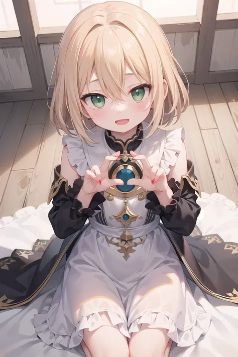 insanely detailed, absurdres, ultra-highres, ultra-detailed, best quality,
1girl, solo, nice hands, perfect hands,
BREAK
princess, princess dress with many frills, teara on hair,
happy smile, laugh, open mouth,
sitting, seductive pose,
from above, cowboy shot,
BREAK
slender, kawaii, perfect symmetrical face, ultra cute girl, ultra cute face, ultra detailed eyes, ultra detailed hair, ultra cute, ultra beautiful,
BREAK
(fantasy world, in castle), depth of field,
medium large breasts, (cleavage:-1.5),
BREAK
blonde hair, medium hair, messy hair, green eyes, hair between eyes
