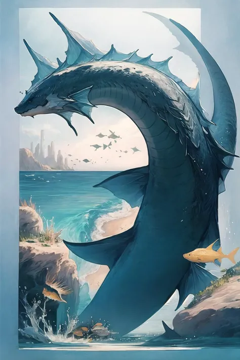 seadragon, no humans,ocean bottom, water <lora:Seadragon-noise-000006:1>