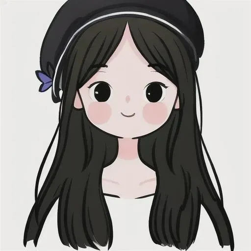 masterpiece, best quality,4k,8k,highres,ultra-detailed, 1girl, smile, black long hair, white_background, cute, dress, looking_at_viewer, hat, black eyes, blue_butterfly,<lora:head:0.8>