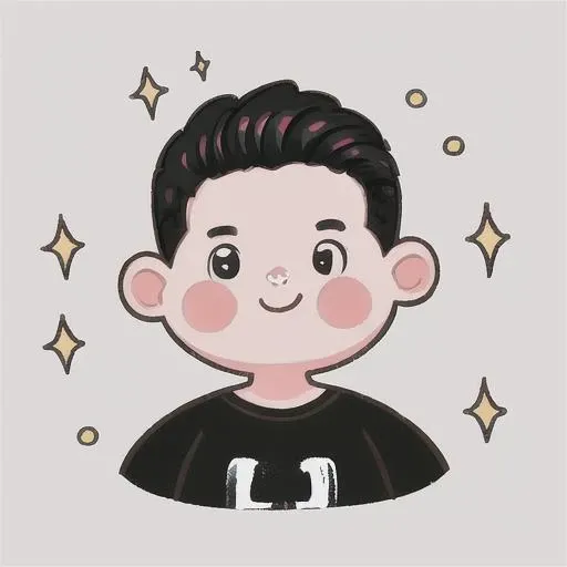 masterpiece, best quality,4k,8k,highres,ultra-detailed, 1boy, black_eyes, black_hair, black_shirt,, smile, solo, sparkle, white_background,chubby,<lora:head:0.8>