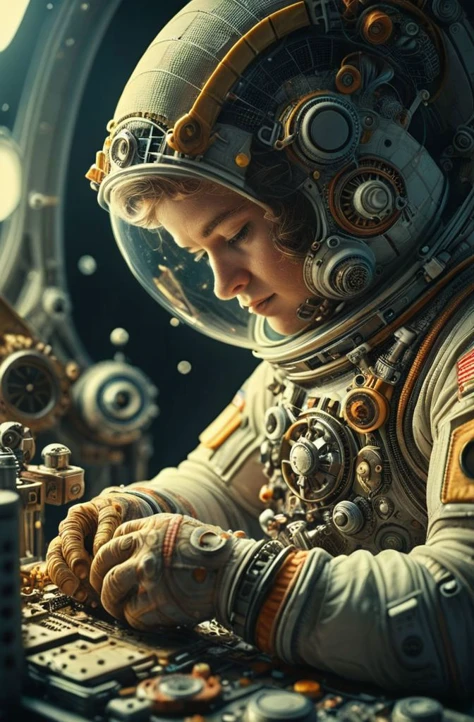 an astronaut repairing a watch in space <lora:ral-frctlgmtry:1.0>
<lora:eye_catching:0.65> <lora:MJ52:0.4> <lora:sd_xl_dpo_lora_v1:0.4>, film grain, bokeh