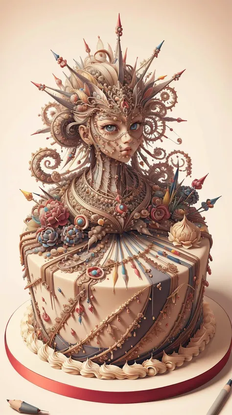 CakeStyle pencil drawing <lora:CakeStyle:0.65> pencil drawing, fractal, ral-frctlgmtry <lora:ral-frctlgmtry-sd15:0.8>, geometry, (Masterpiece:1.3) (best quality:1.2) (high quality:1.1)