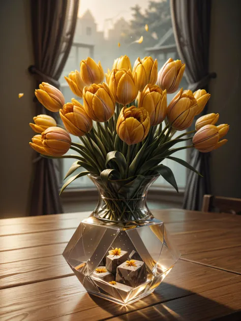 (((videogame_style))), lineart:1.2, (sharp focus:1.2), lineart, flat color, monochrome, greyscale, ((1 yellow tulip)), (moody lightning:1.2), soft grey light, depth of field, bokeh, 4k, HDR,, beautiful yellow tulip Illuminated by the ethereal glow of studio lightning, the light is reflecting shadows on the yellow tulip patels, the light reflection sparcles around it, the harmonic play of light and shadow underlines the natural beauty of the yellow tulip,, (the petals are velvety and silky curved:1.2), (high contrast to catch the play of light and shadows),, one yellow tulip:(For the viewer, the flower appears alive, as if a glimpse of her inner sparkle is possible),,simple light grey background, by night, peacful and grateful atmosphere, painted hearts, magical atmosphere, <lora:ral-frctlgmtry-sd15:0.5> ral-frctlgmtry, (flying pink dahlia inside a transparent crystal cube) on a dessert table in front of a bright window, the moonlight casts a beam of light onto the flower and seems to melt your ice cube in which the flower is located, water mist emanates from the cube, award winning art <lora:more_details:0.8> <lora:dAIversity-LoRAtest-Photoreal-SD15-01:0.7>,, deserted space, landscape, detail colour is yellow