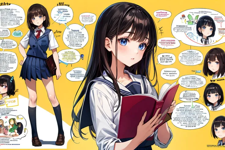 girls, school uniform, girls mind map, fashion magazine