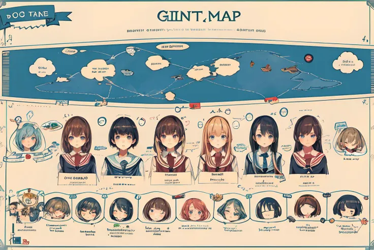 girls, school uniform, girls mind map