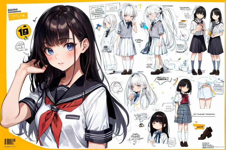 girls, school uniform, girls mind map, fashion magazine