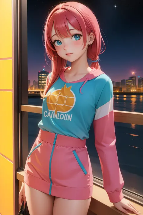 1girl, vibrant Vector Art, concept art, landscape of a Teal and Orange ([Vietnam:Cardiff:4]:1.3) from inside of a Jersey, it is very Doubtful and Soothing, Golden ratio, desolate cityscape and Lagrange point in background, at Nighttime, Sketch, Relieving, insane details, Dada Art, volumetric lighting, Selective focus, Pastel Colors, Dufaycolor Photograph, DayGlo pink details, unreal engine, trending on artstation, (by Leonardo da Vinci:0.7) , (Alma Woodsey Thomas:1.3)