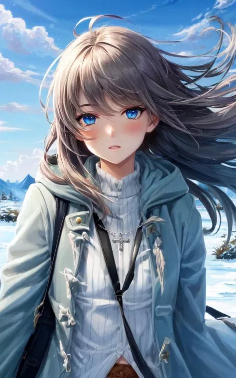 detailed ice,beautiful detailed water,(beautiful detailed eyes),expressionless,beautiful detailed white gloves, (floating palaces:1.2) (, ((detailed)) (ice crystal texture wings), beautiful detailed water,(beautiful detailed eyes),expressionless,beautiful detailed white gloves, floating beautiful detailed sky, an detailed very close to viewers focus on face messy long hair lens flare,light leaks detailed beautiful Snow Forest with Trees spirit ((Snowflakes)),floating sand flow,navel, (((((wind))))), ((( Duffle Coat  ) in Sweater)), 1girl blush cute kuudere ars old petite shiny hair [[gradient partially [silver:limegreen:0.1]:blueblack:0.2] amber shaggy hair ] multicolored hair eyeliner skindantation smirk +++ (serafuku blouse checked pleated_skirt) thigh_gap Martin_boots silver_cross_rosary_necklace ring, from above, upper body , +++ 
red eyes, 
transparency vermilion hair, 
long hair , 
pixie cut, 
drill hair , 
diagonal bangs, 
hair flaps , 
:o, 
embarrassed , 
head_tilt standing  
+++, +++ extremely quality extremely detailed deep-silky-healthy-lackwarm-foundational-soft-skin, illustration high resolution, contrapposto glow shine like opal, <lora:_flat2:-0.3:lbw=ALL> <lora:_hipoly3DModelLora_v20:0.3:lbw=NF> hiqcgbody ++ Faint lips,UC:realistic cute anime face cinematic angle at the front dynamic pose