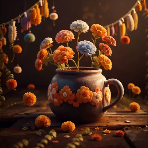 flower, <lora:Felt_Craft:1>, (masterpiece, best quality, high quality, highres, ultra-detailed),