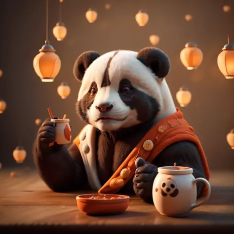 panda, <lora:Felt_Craft:1>,solo, (masterpiece, best quality, high quality, highres, ultra-detailed),