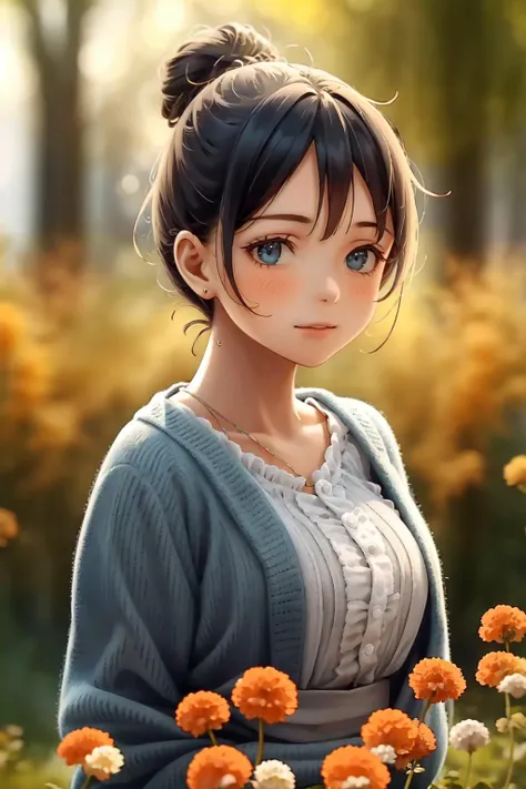 1 girl,upper body,portrait <lora:Felt_Craft:1>
