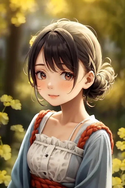 1 girl,upper body,portrait <lora:Felt_Craft:1>