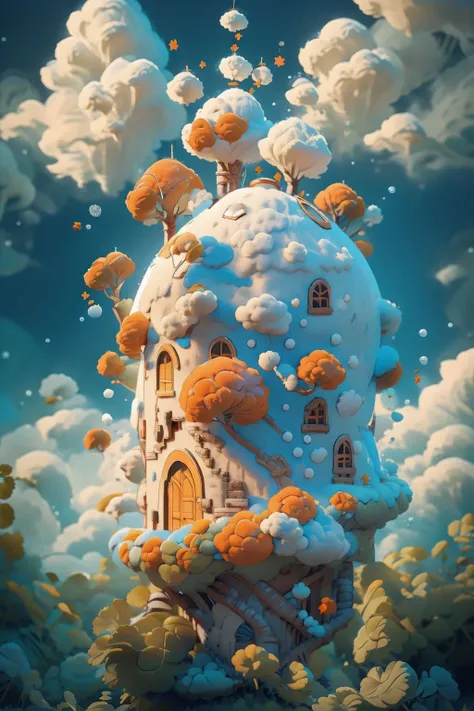 masterpiece, highly detailed, wallpaper, scenery, no humans, bubble, sky, nature, felt, tree, star (sky), forest, glowing, outdoors, signature, starry sky, sunbeams, cloud, air bubble, underwater, water, fantasy, moon, cloudy sky, water drop, blue sky, planet, reflection, sunlight, light rays, blurry, light particles, full background <lora:Felt_Craft:1.2>