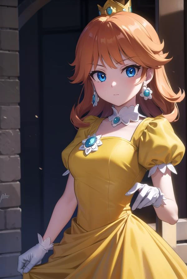 princessdaisy, <lora:princessdaisy-lora-nochekaiser:1>,
princess daisy, blue eyes, long hair, orange hair,
BREAK crown, daisy, dress, flower, gem, gloves, orange dress, puffy short sleeves, puffy sleeves, short sleeves, white gloves,
BREAK indoors,
BREAK looking at viewer, (cowboy shot:1.5),
BREAK <lyco:GoodHands-beta2:1>, (masterpiece:1.2), best quality, high resolution, unity 8k wallpaper, (illustration:0.8), (beautiful detailed eyes:1.6), extremely detailed face, perfect lighting, extremely detailed CG, (perfect hands, perfect anatomy),