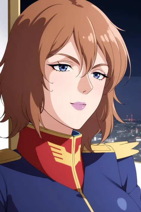 (Night:1.7), Japan, Tokyo, CityView, Before Window,
Standing at attention,
red collar and blue jacket,Blue military uniform,pantyhose, a uniform with gold trims and a collar,shirt,belt,
<lora:Rezin_Schneider_0093-KK77-V1:0.7>,jewelry,collarbone,
Brown hair, Blue eyes,short hair,lipstick, makeup,
1 girl, 20yo,Young female,Beautiful Finger,Beautiful long legs,Beautiful body,Beautiful Nose,Beautiful character design, perfect eyes, perfect face,expressive eyes,
looking at viewer, in the center of the image,(Upper_body),(close-Up),(Focus on her face),evil smile,
official art,extremely detailed CG unity 8k wallpaper, perfect lighting,Colorful, Bright_Front_face_Lighting,shiny skin,
(masterpiece:1.0),(best_quality:1.0), ultra high res,4K,ultra-detailed,
photography, 8K, HDR, highres, absurdres:1.2, Kodak portra 400, film grain, blurry background, bokeh:1.2, lens flare, (vibrant_color:1.2)
(Beautiful,large_Breasts:1.0), (beautiful_face:1.5),(narrow_waist),