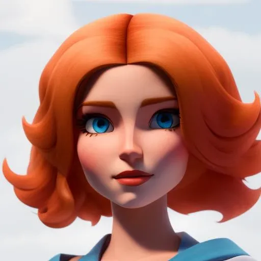 CLONEWARS STYLE cute redhead woman with freckles and short hair , 3D, 3d art, 4k, 8 k artistic photography, award-winning photograph, trending on Artstation, Beautiful, 8k resolution, insanely detailed, Intricate, Behance, Cinematic, dramatic atmosphere, cinematic lighting, digital art, dramatic angle, Dramatic light by denis villeneuve, [mix style "pixar and artgerm and dreams work"], Elegant, ethereal lighting, octane render, dynamic lighting, digital painting, extreme plus resolution, fake detail, full image, full of details, global illumination, golden ratio, golden warm light, high contrast, high detail, high res, highly detailed, hyper detailed, intricate details, Masterpiece, perfect composition, photorealistic concept art, Professional, ray tracing, rich deep colors, Saturated, sharp focus, sharp lighting, soft natural volumetric cinematic perfect light, studio photo, studio quality, Stylize, super detail, Symmetry, trending on pixiv fanbox, ultra detail, ultra detailed, unreal engine 5, volumetric lighting