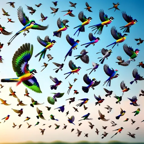 <lora:birdshape:1> birdshape, flying birds, smile