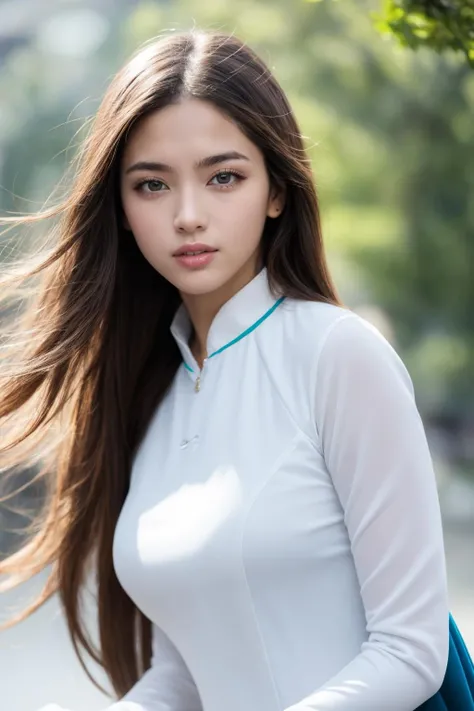 (long hair), (floating hair:1.2), (white ribbon on hair), (school background:1.1) ,best quality ,masterpiece, illustration, an extremely delicate and beautiful, extremely detailed ,CG ,unity ,8k wallpaper, Amazing, finely detail, masterpiece,best quality,official art,extremely detailed CG unity 8k wallpaper,absurdres, incredibly absurdres, huge filesize , ultra-detailed, highres, extremely detailed,beautiful detailed girl, extremely detailed eyes and face, beautiful detailed eyes,light on face,1girl, (upper body) <lora:aodaisdlife:0.8>, aodai