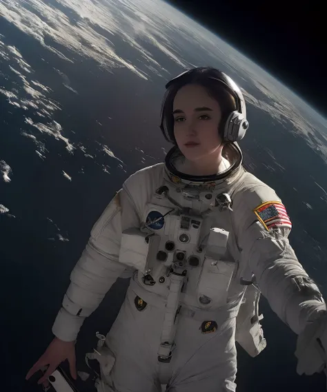 1girl, (photographic:1.3), (RAW photo:1.3), (ultra wide lens:1.3), (far shot:1.3), (selfie shot:1.3), ((jenn1f1850)), (an astronaut taking selfie floating on space:1.4), soldier, spacesuit, rifle, fighting, war, battle, (helmet on:1.3), (infinite space behind her:1.3), (no gravity:1.1), soft lighting, film grain, Fujifilm XT3, dslr, masterpiece, best quality, realistic, high-quality, realistic works, ultra-high details, 8k uhd, real skin materials, <lora:add_detail:1>, <lora:LowRA:0.5>, astra militarum, imperial guard, wh40k, <lyco:whsororitas_v4:.3>, <lyco:ww1ger_v0.1:.7>, red spacesuit, armor, detailed eyes, sharp focus, <lyco:Saint Celestine MK1 by CARAXES:.5>