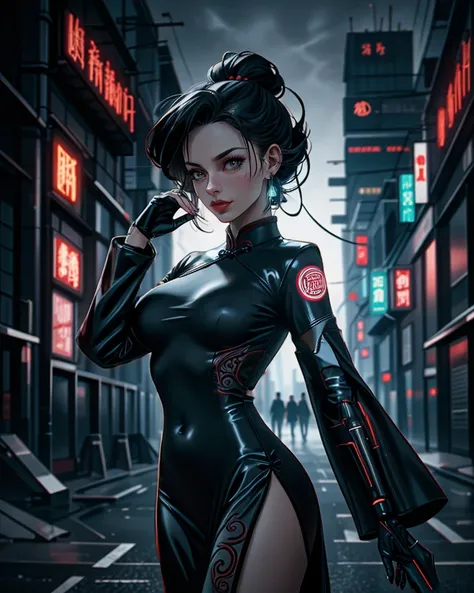 IMDB poster of (Jenny_McSloot) as a street mage wearing cyberhanfu, neon light, casting spell pose, <lora:LORA-XenoDetailer-v3:0.75> <lora:GlowingRunesAIv4-000005:0.18> <lora:cyberhanfu_20230617014620:0.58> , cheongsam, chinese_clothes, vintage cyberpunk, Neon, dystopian, retro-futuristic, digital, vibrant, detailed, high contrast, Shallow depth of field, vignette, highly detailed, high budget, bokeh, cinemascope, epic, gorgeous <lora:LowRA_2:0.26> <lora:GoodHands-beta2:1>,