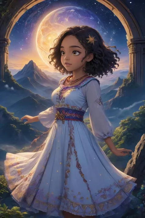 anime artwork aisha dee wearing intricate embroidered bohemian dress at the starlit observatory, a celestial observatory perched atop a towering mountain peak <lora:Asha_XL:0.8> . anime style, key visual, vibrant, studio anime by awataguchi takamitsu, highly detailed<lora:LCMTurboMix_DPM_SDE_Karras:1>