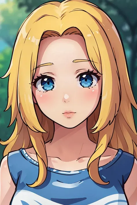 (masterpiece, best quality), 1girl, beautiful face, <lora:haley:1> haley, blonde, long hair, blue eyes,